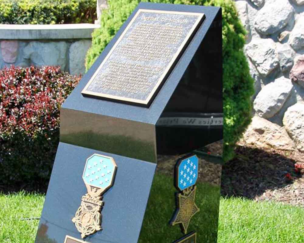 Medal of Honor Monument at the Orion Veterans Memorial