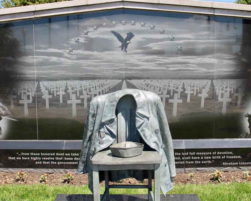 monuments at the Orion Veterans Memorial