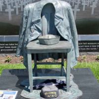 Peacoat monument at the Orion Veterans Memorial
